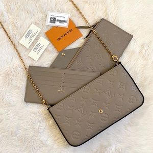 Authentic Louis Vuitton Félicie in “Turtledove”